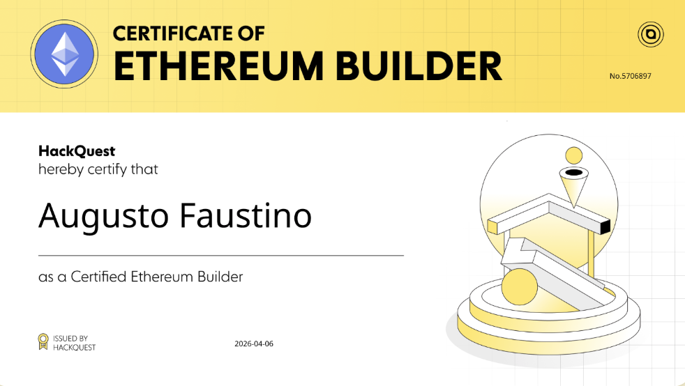 Augusto Faustino - Ethereum Technical Scholar Certification