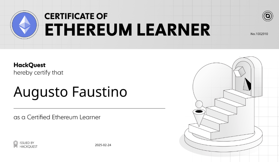 Ethereum Learner Certificate